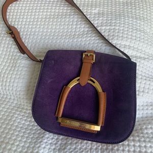 Ralph Lauren saddle suede bag